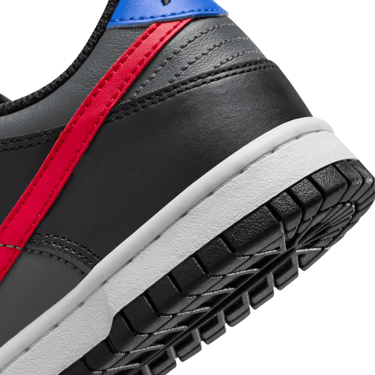 Nike Dunk Low Black Red Blue (GS) Angle 5