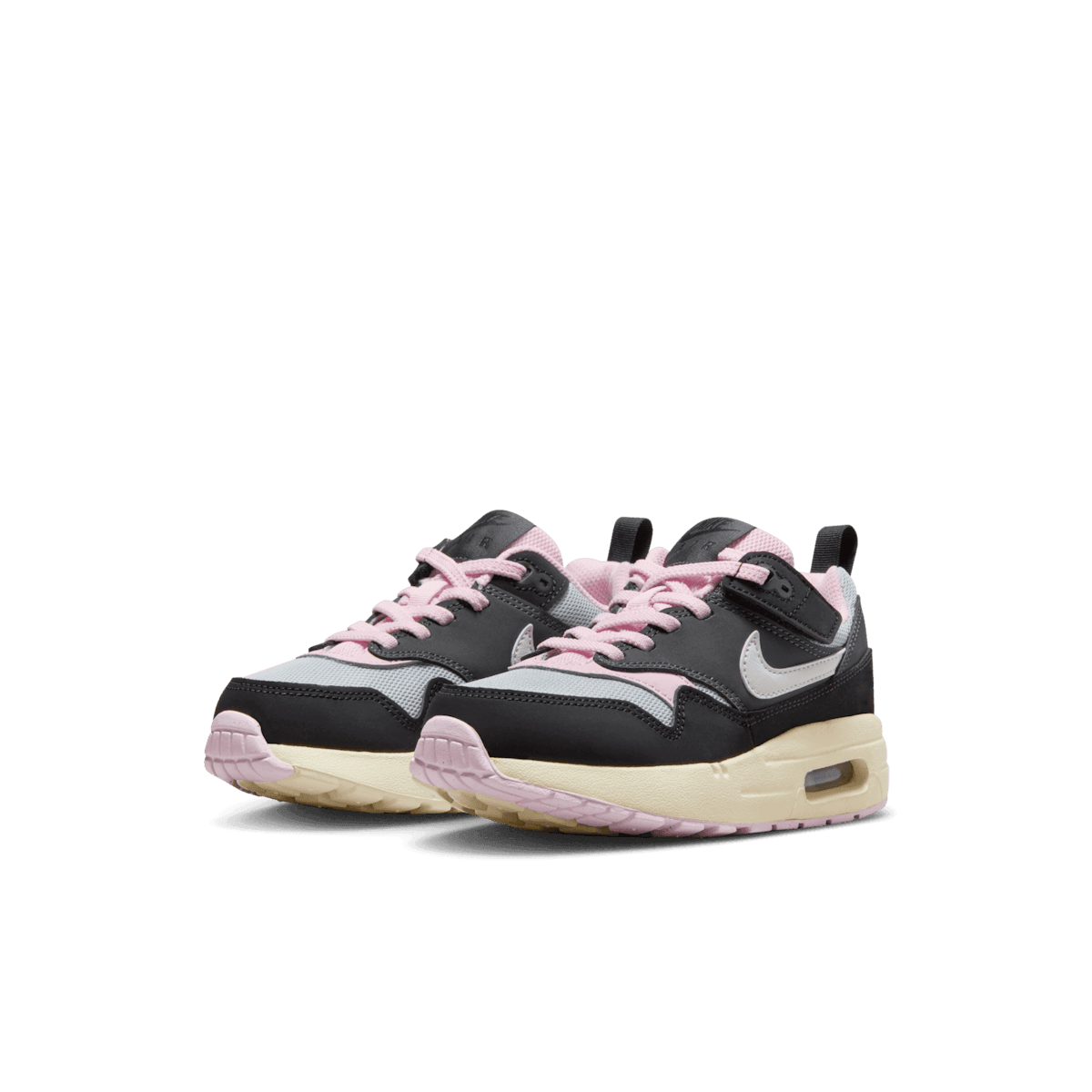 Nike Air Max 1 Black Anthracite Pink Foam (PS) Angle 2