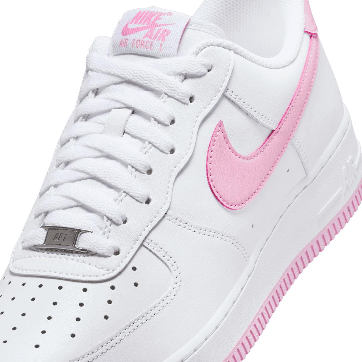 Nike Air Force 1 Low White Pink Rise Angle 4
