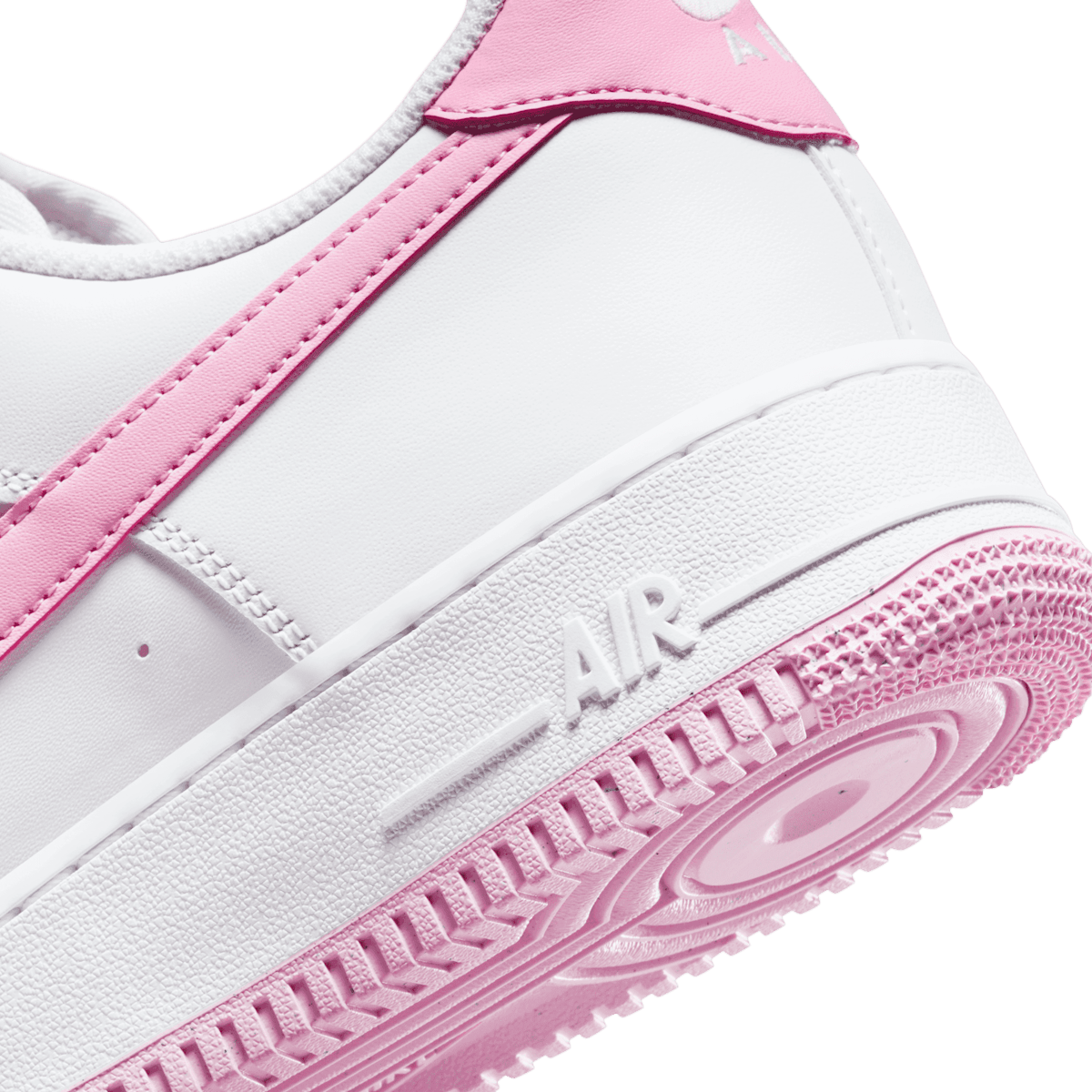 Nike Air Force 1 Low White Pink Rise Angle 5
