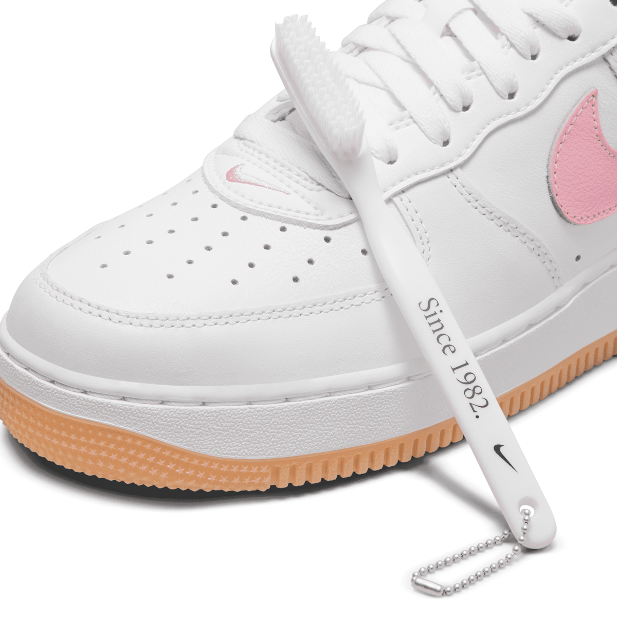 Nike Air Force 1 Low Anniversary Edition White Pink Gum Angle 0