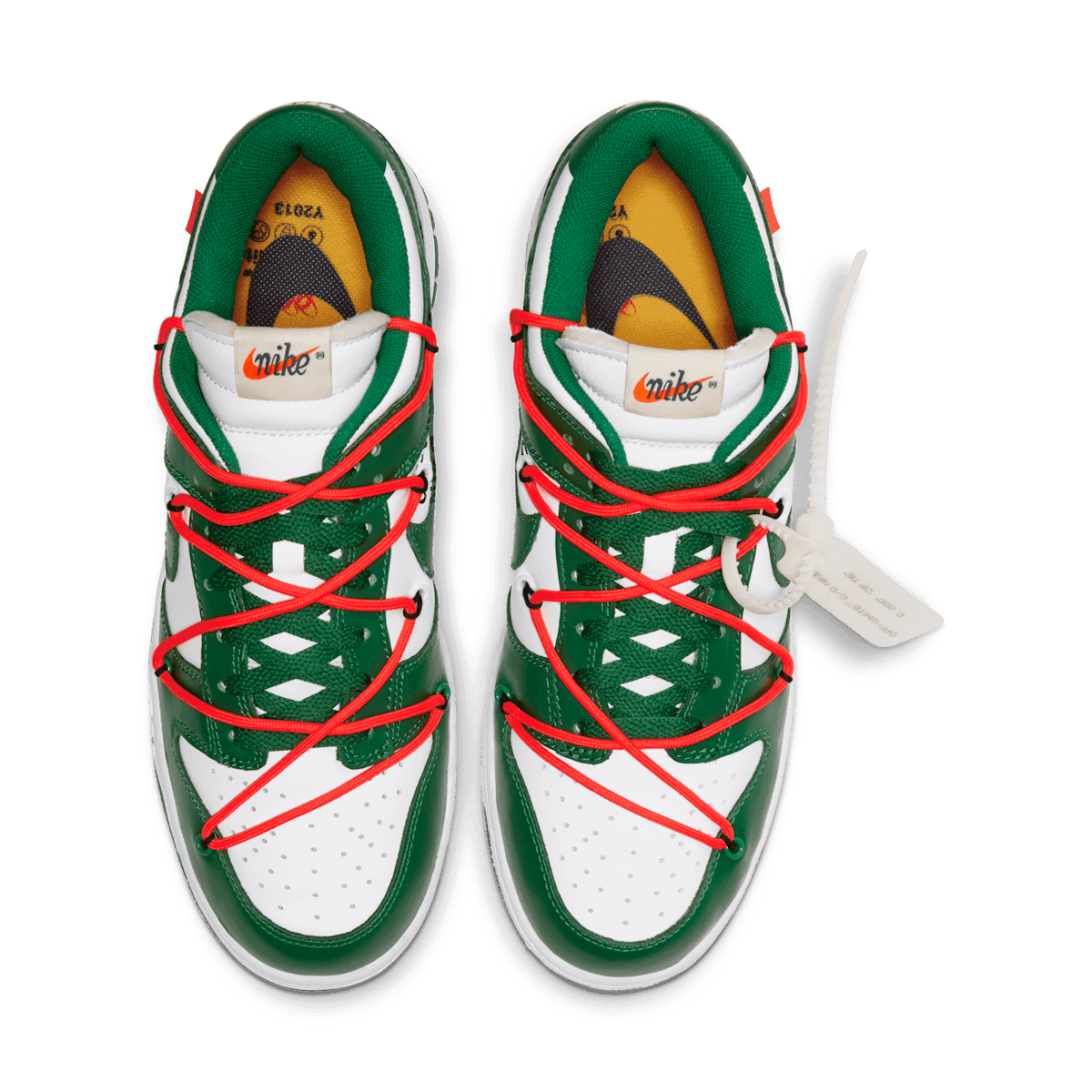 Nike Dunk Low Off-White Pine Green Angle 1