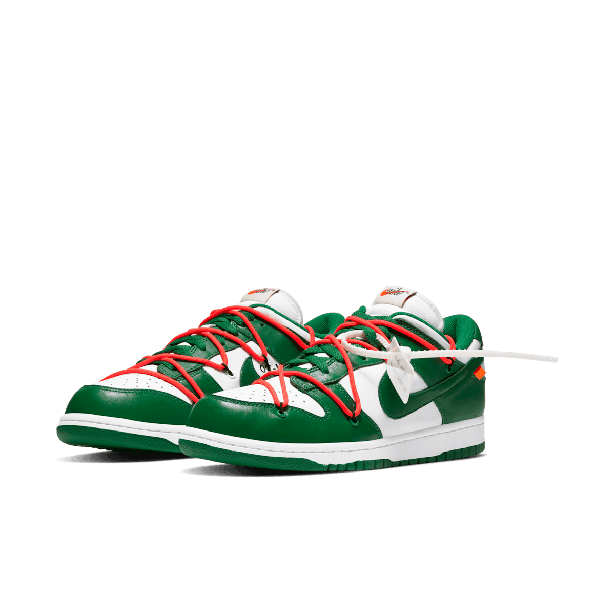 Nike Dunk Low Off-White Pine Green Angle 2