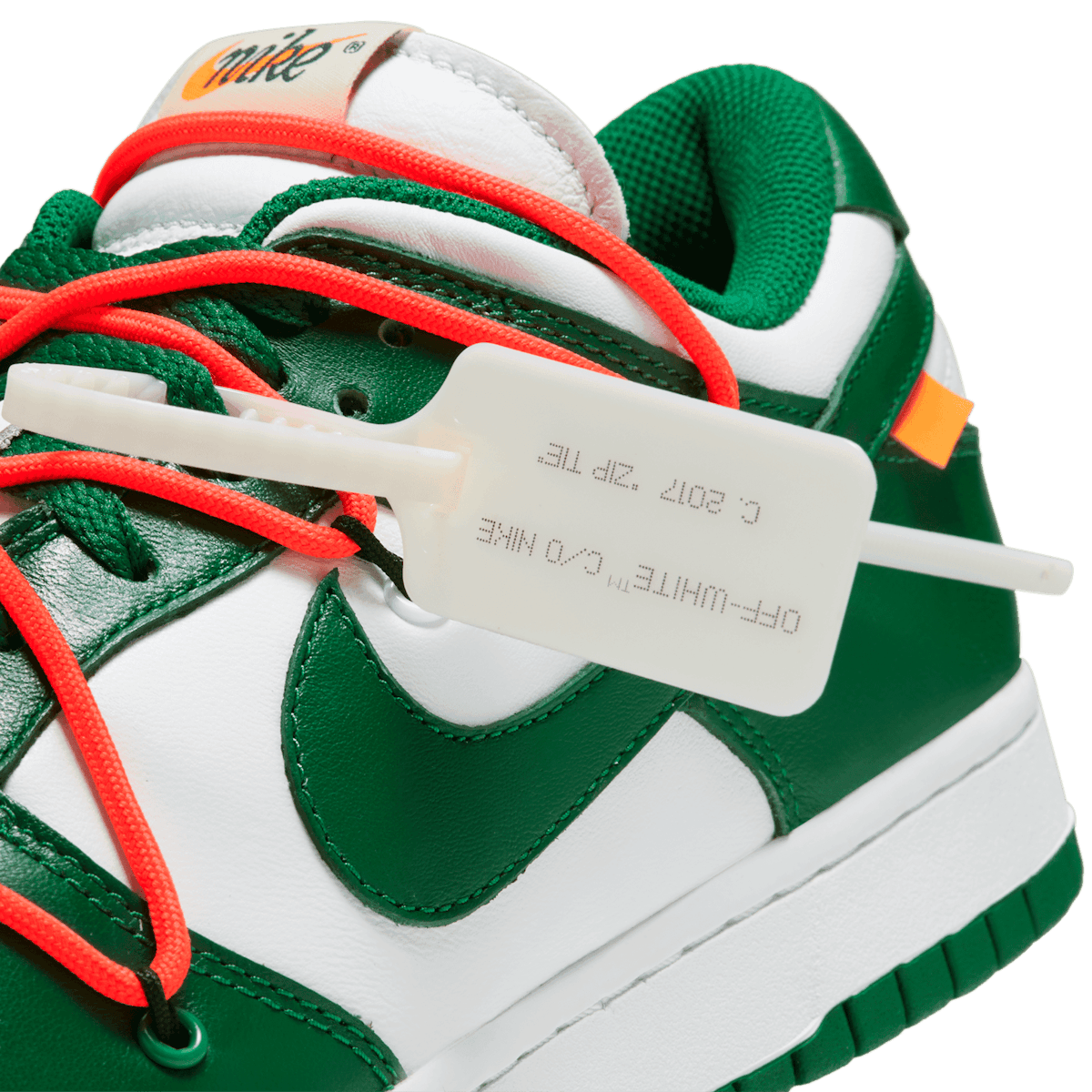 Nike Dunk Low Off-White Pine Green Angle 4