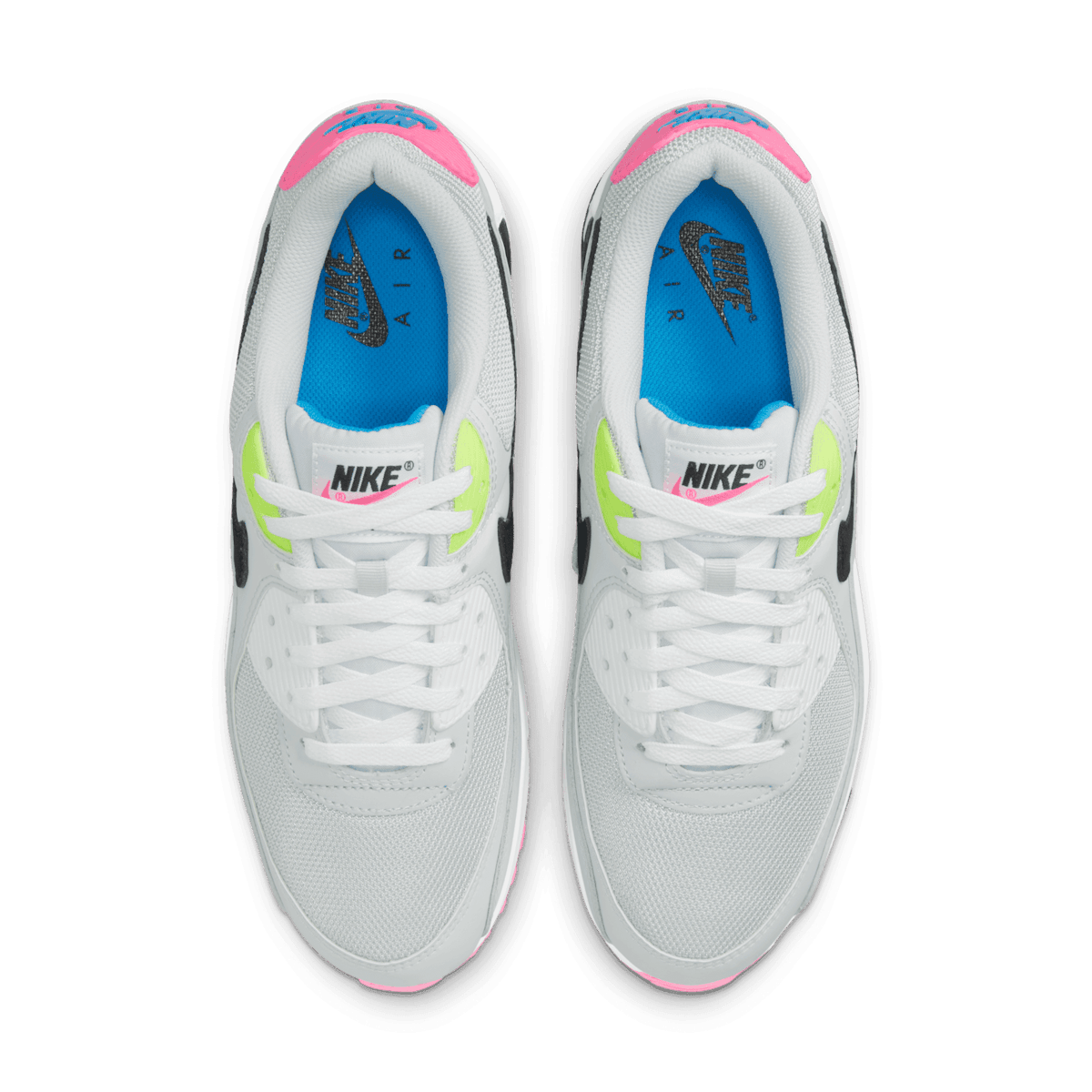 Nike Air Max 90 Grey Neon Angle 1