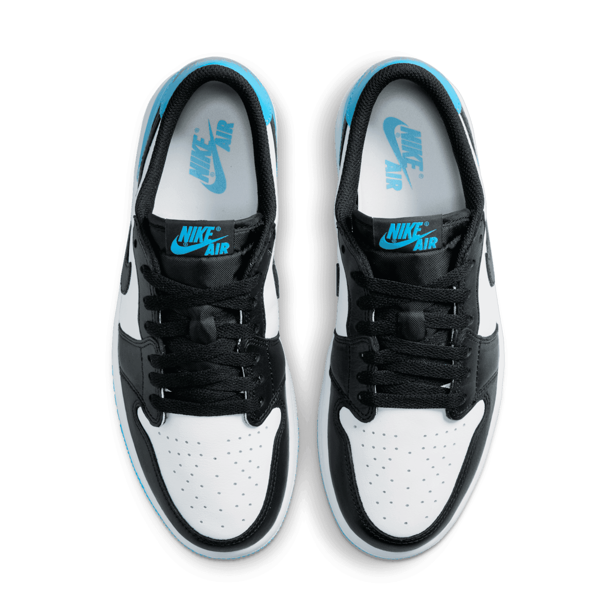 Air Jordan 1 Low Black Dark Powder Blue (W) Angle 1
