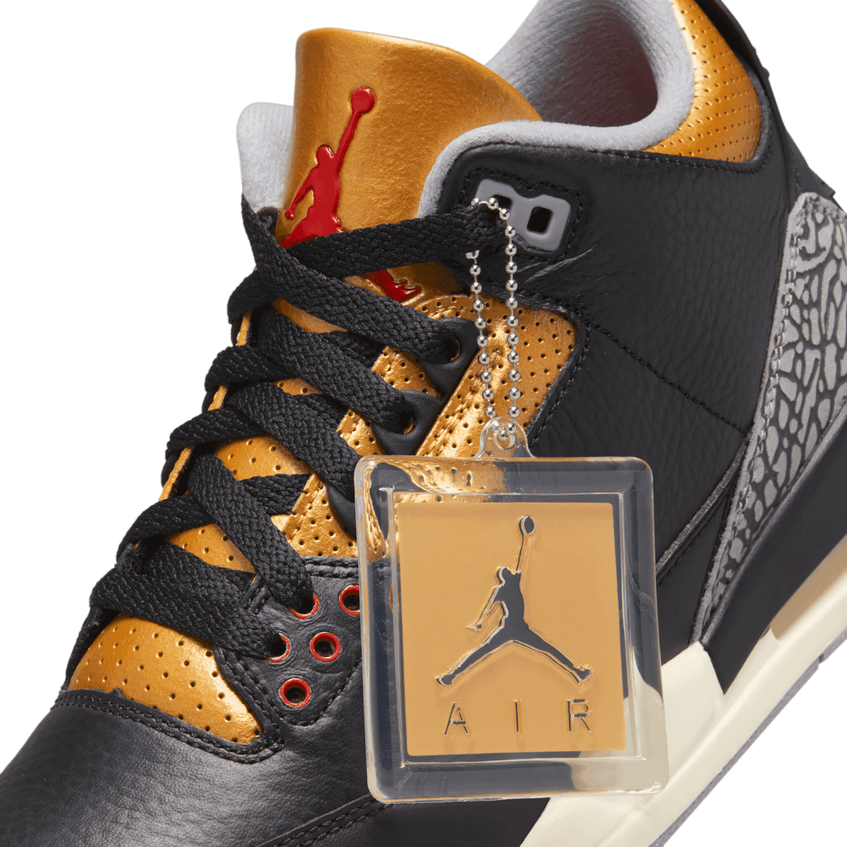 Air Jordan 3 Retro Black Cement Gold (W) Angle 6