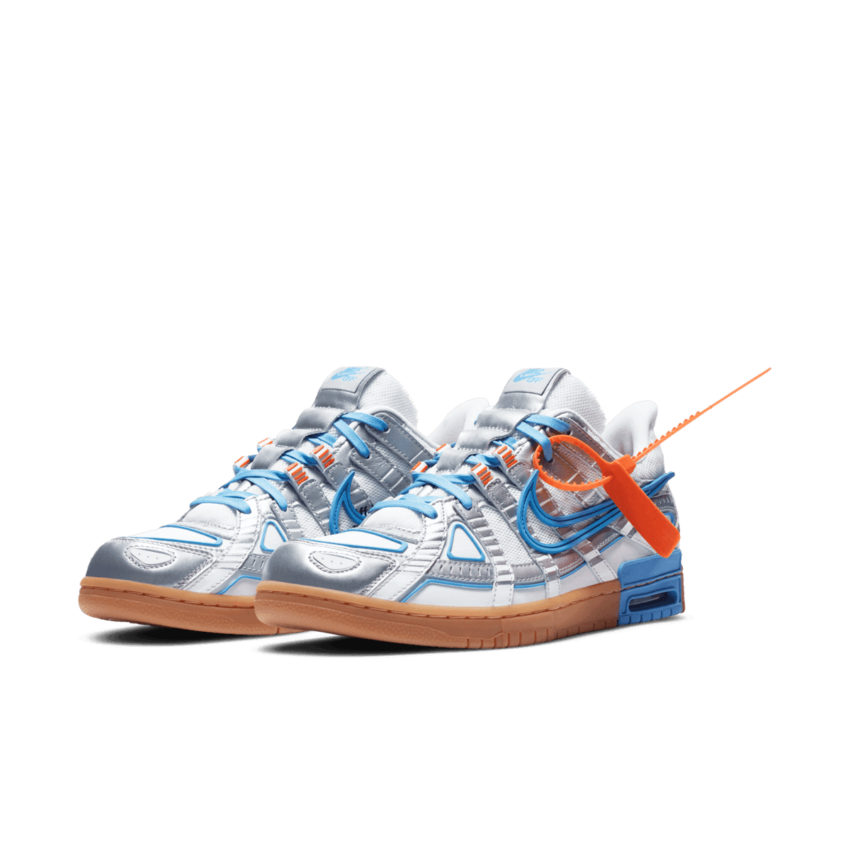 Nike Air Off-White Rubber Dunk University Blue Angle 2