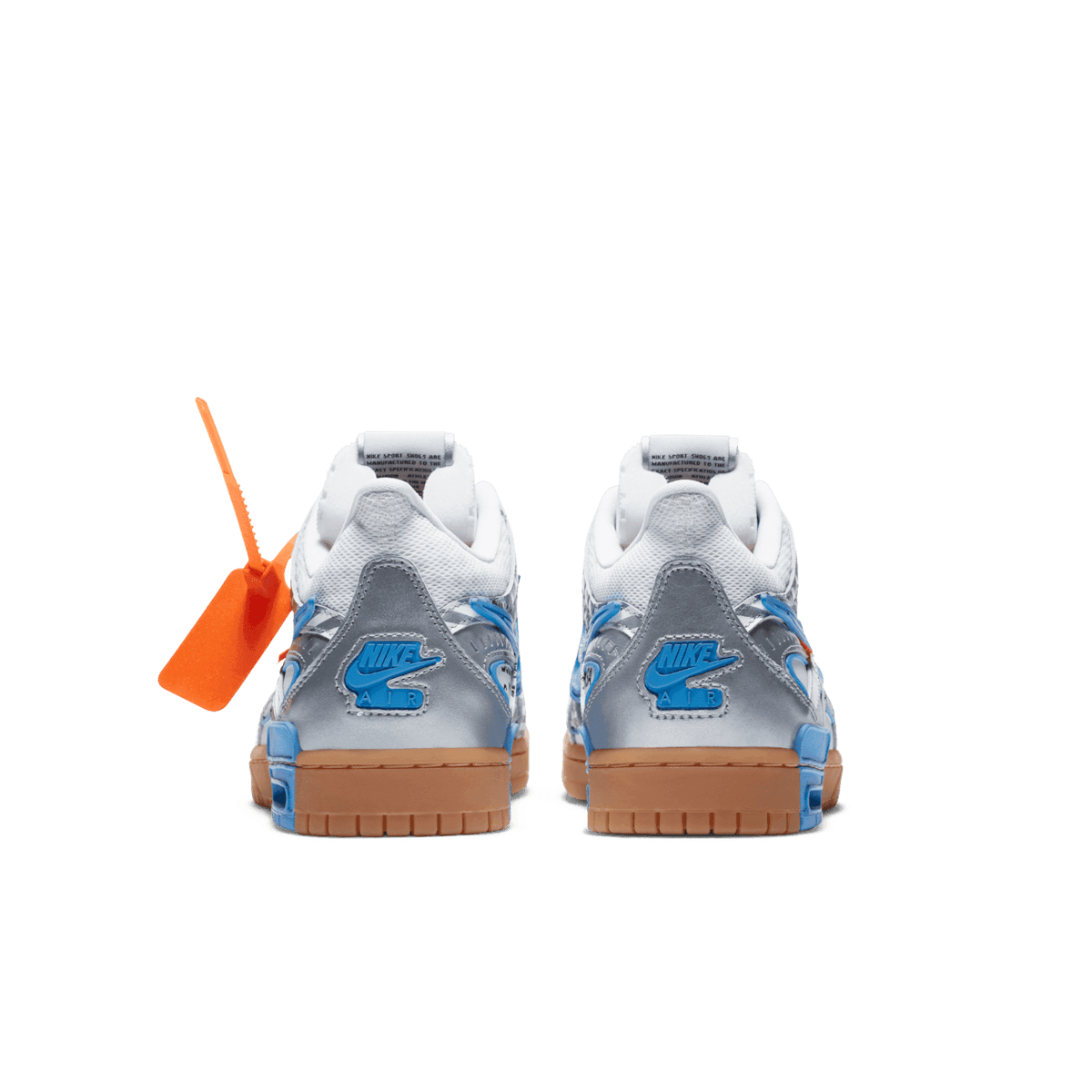Nike Air Off-White Rubber Dunk University Blue Angle 3