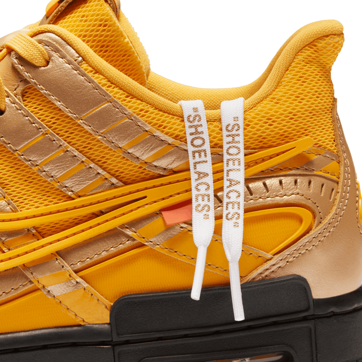 Nike Air Rubber Dunk Off-White University Gold Angle 7