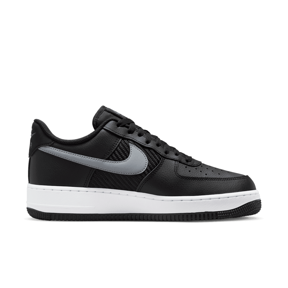 Nike Air Force 1 Low Black Flat Pewter Midnight Navy Angle 1