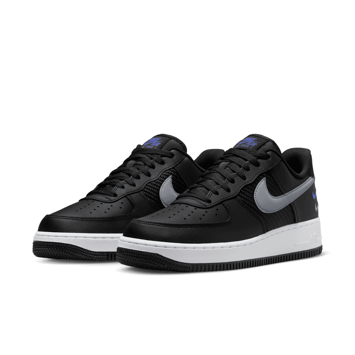 Nike Air Force 1 Low Black Flat Pewter Midnight Navy Angle 3