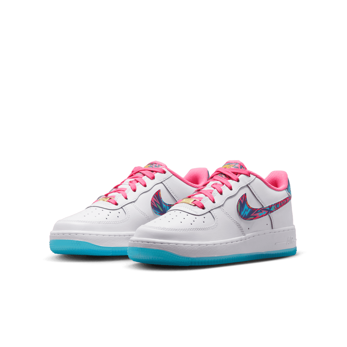 Nike Air Force 1 Low South Beach Multi-Color (GS) Angle 2