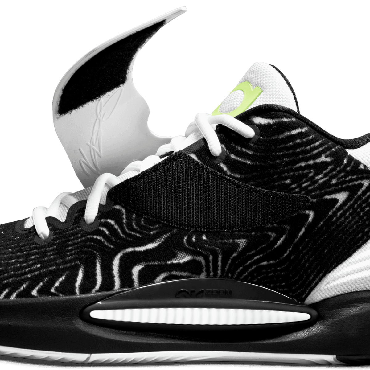 Nike KD 14 TB Black White Volt Angle 6