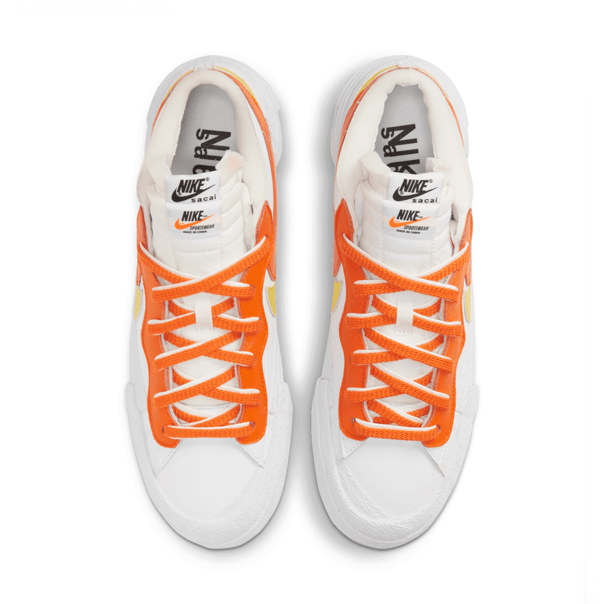 Nike Blazer Low sacai White Magma Orange Angle 1