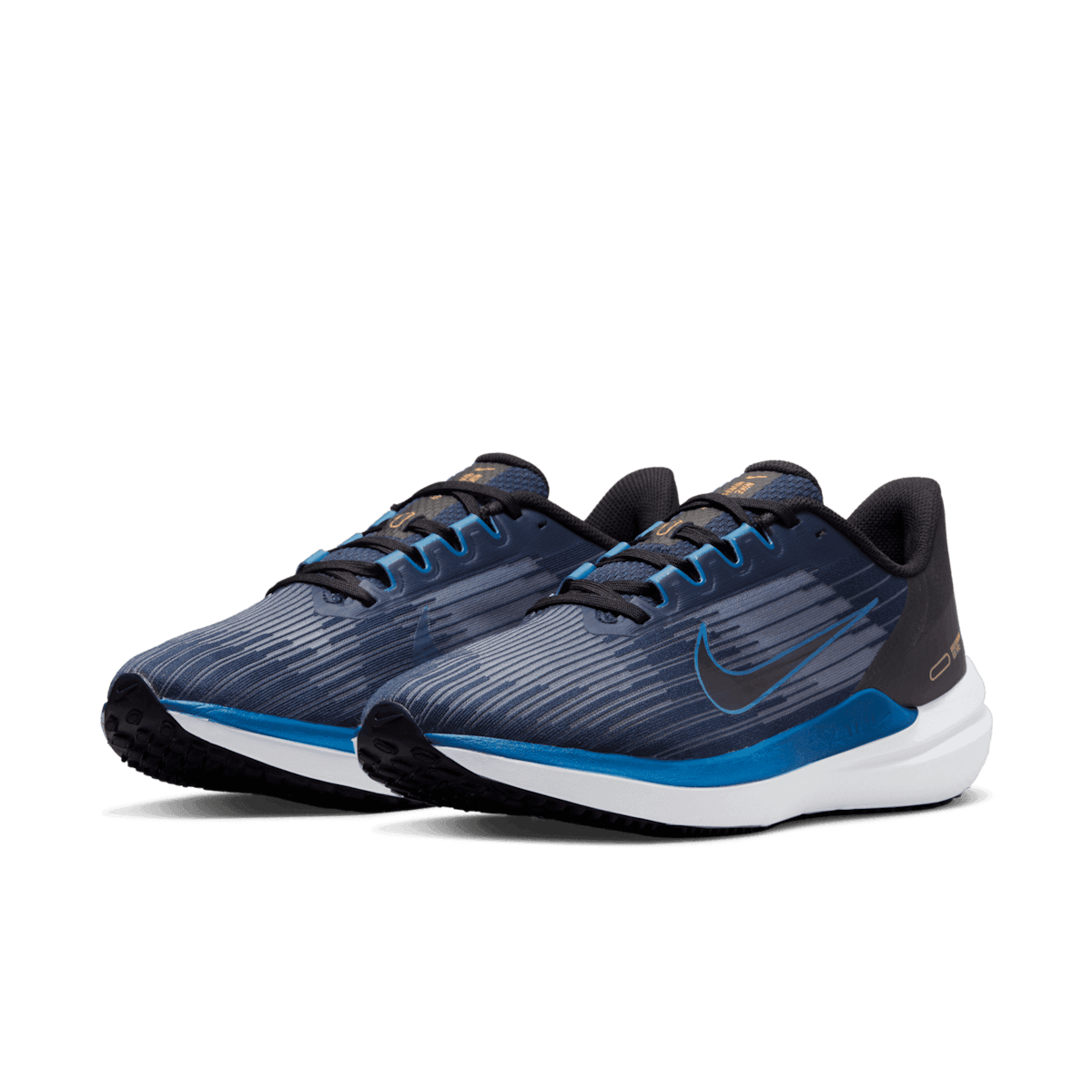 Nike Winflo 9 Road Running Shoes in Blue Angle 2