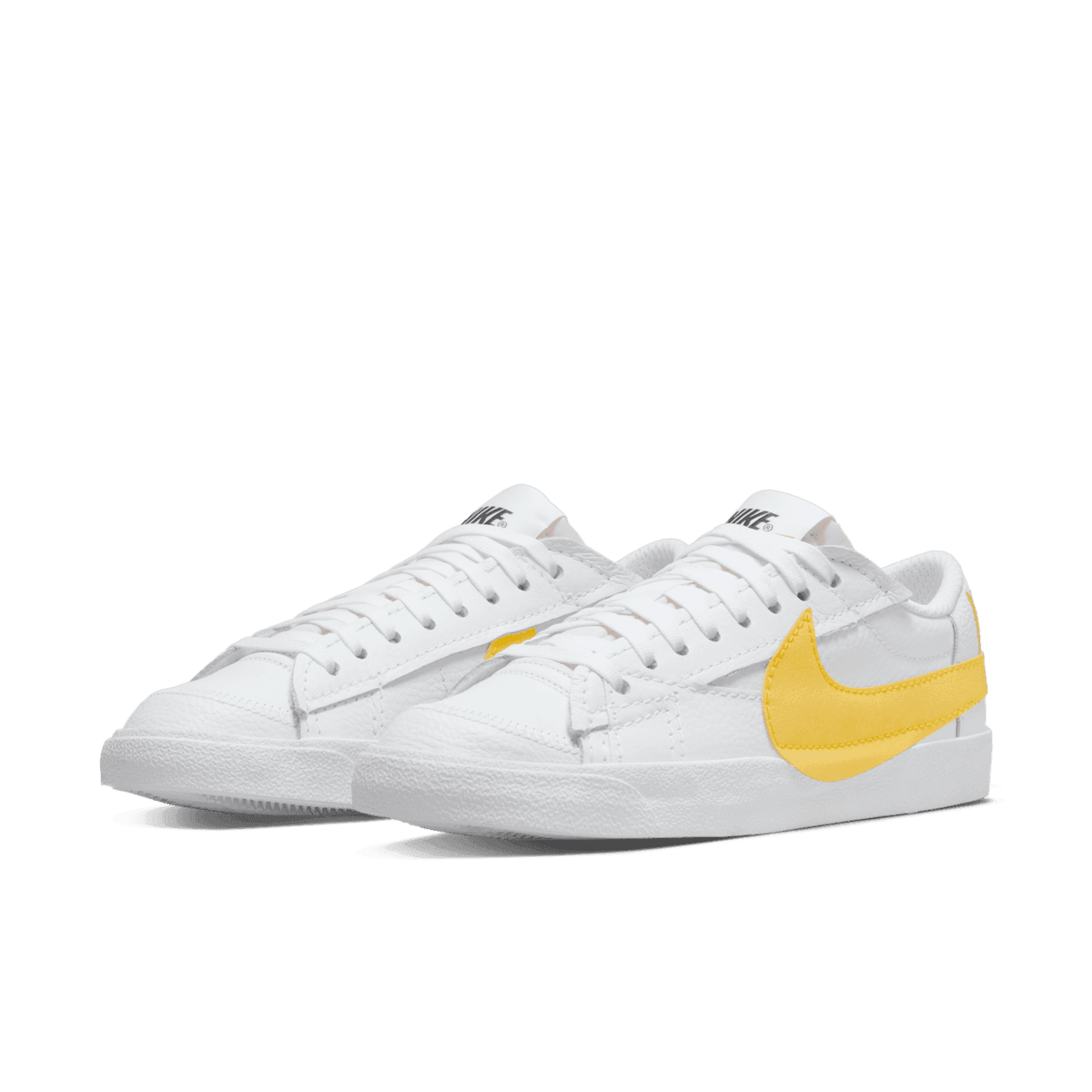 Nike Blazer Low Jumbo Shoes in White Angle 2
