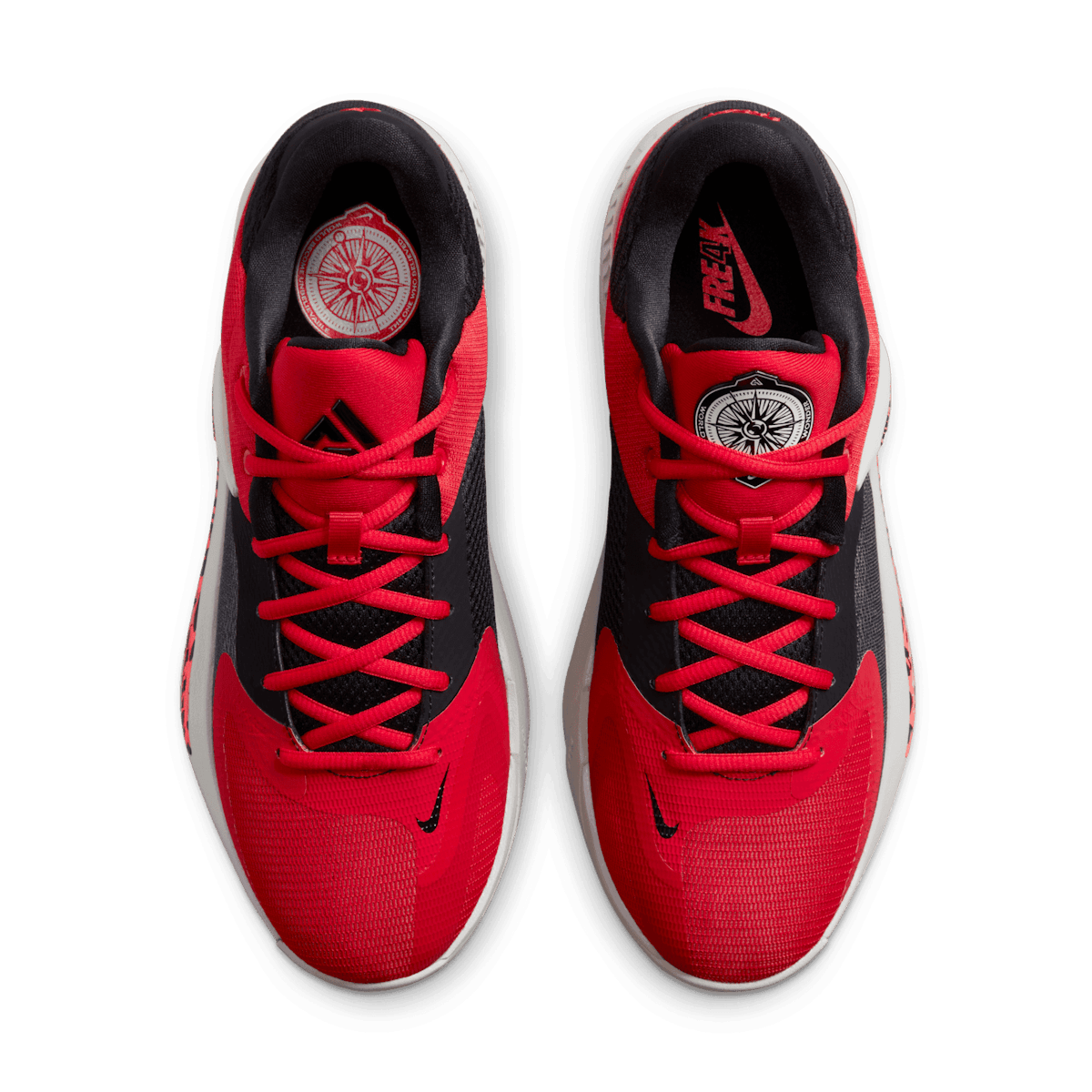 Nike Zoom Freak 4 "Safari" Basketball Shoes in Red Angle 1