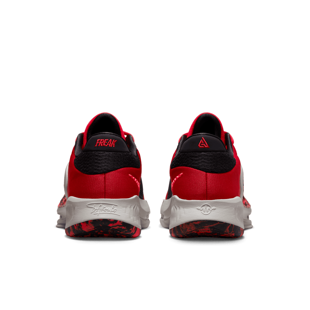 Nike Zoom Freak 4 "Safari" Basketball Shoes in Red Angle 3