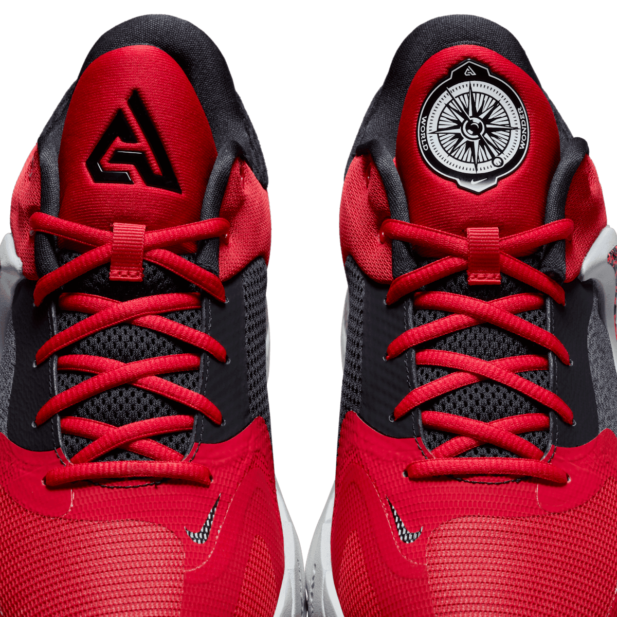 Nike Zoom Freak 4 "Safari" Basketball Shoes in Red Angle 6