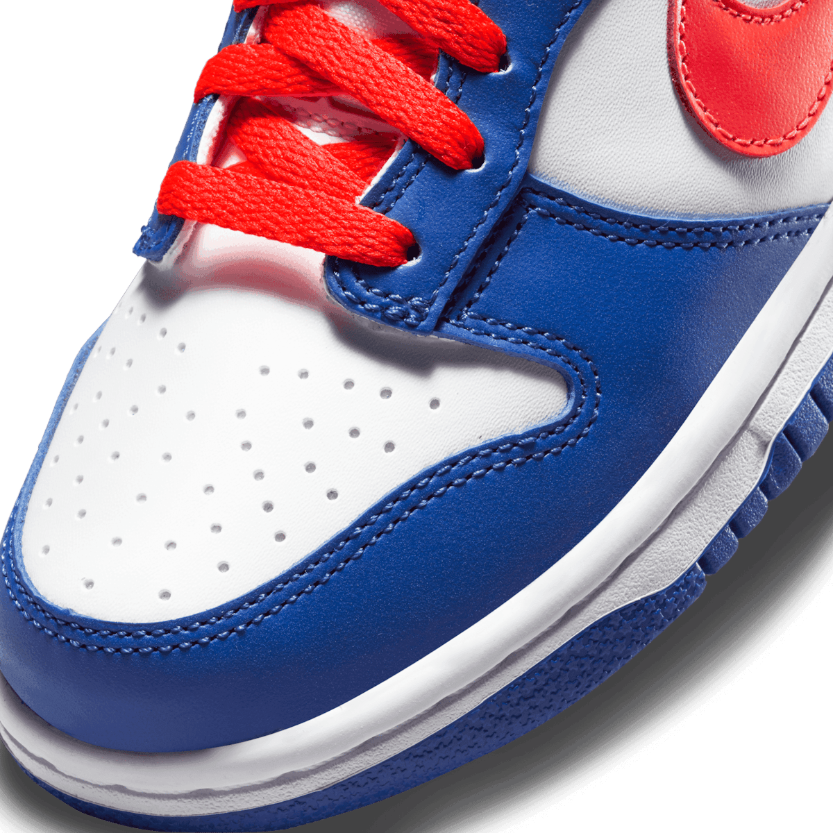 Nike Dunk Low Bright Crimson Game Royal (GS) Angle 4