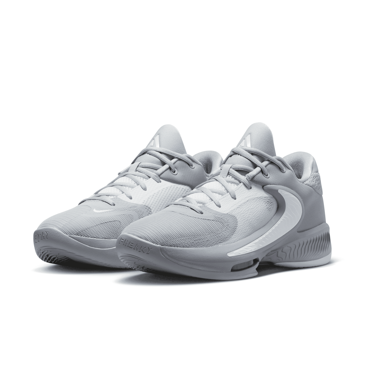 Nike Zoom Freak 4 (Team) Basketball Shoes in Grey Angle 3