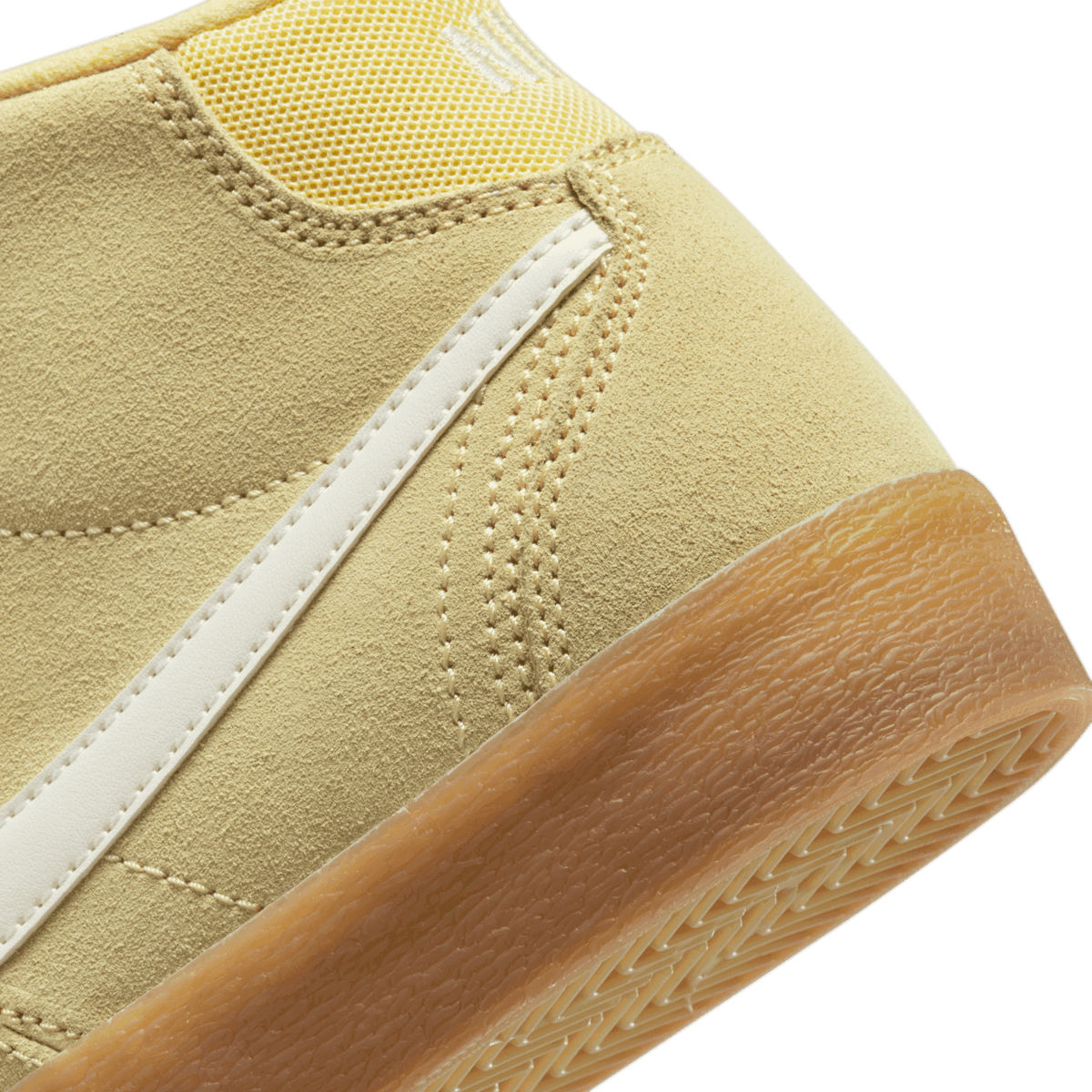 Nike SB Bruin High Skate Shoes in Yellow Angle 5