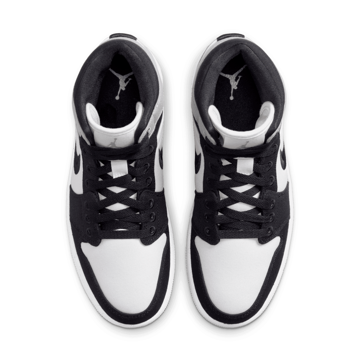 Air Jordan 1 Mid SE Canvas Black Light Steel Grey (W) Angle 1