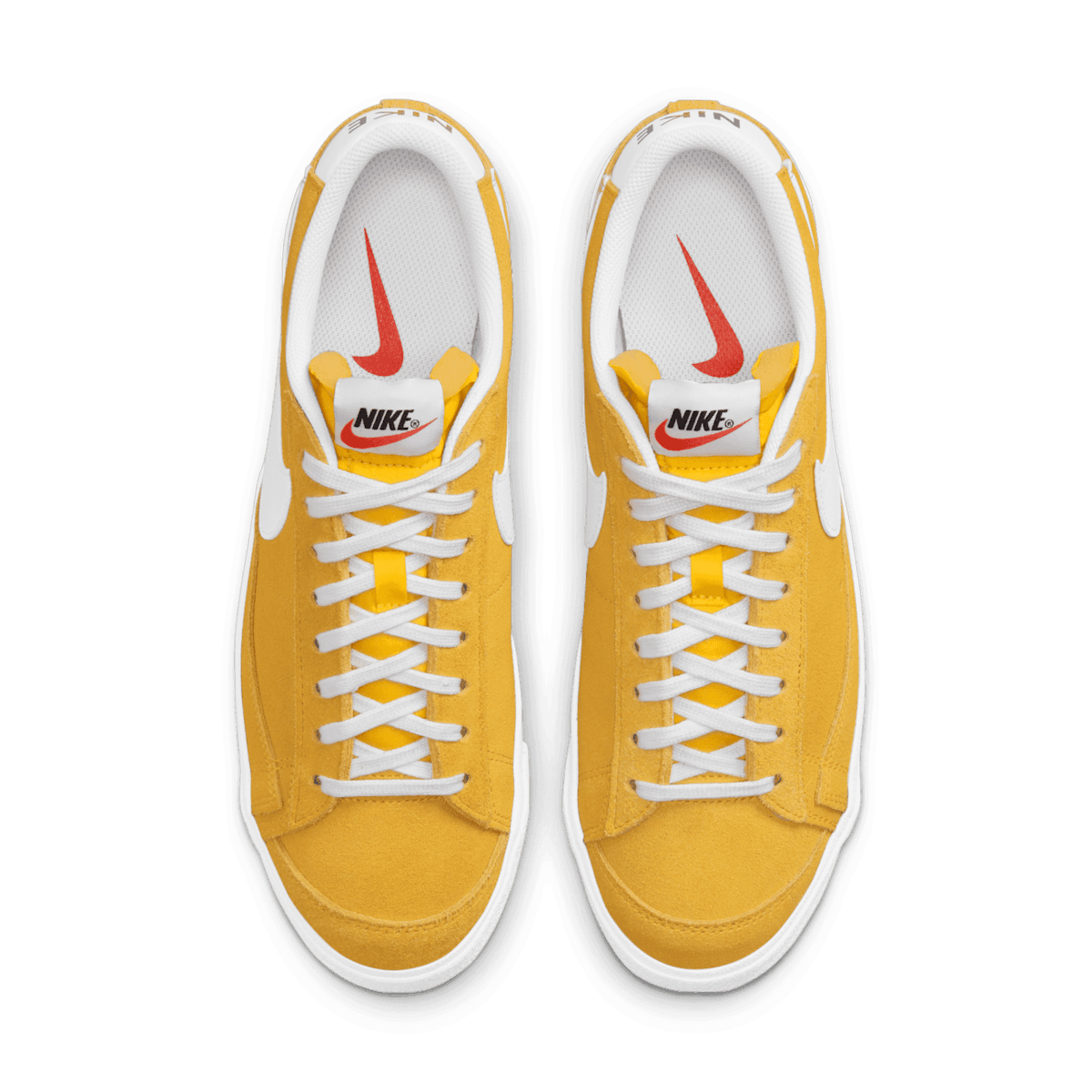 Nike Blazer Low '77 Shoes in Yellow Angle 1
