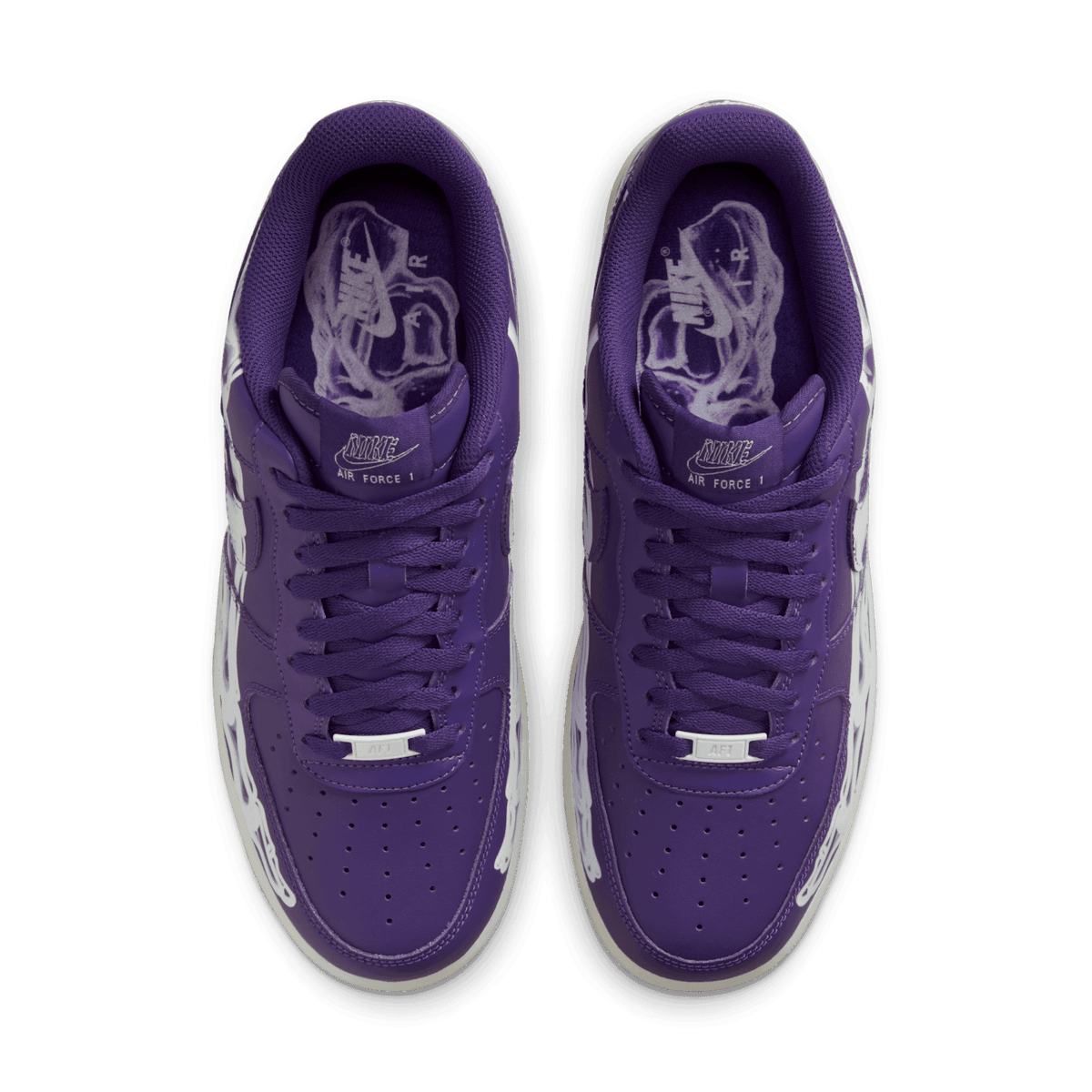 Nike Air Force 1 Low 07 QS Purple Skeleton Halloween (2021) Angle 1