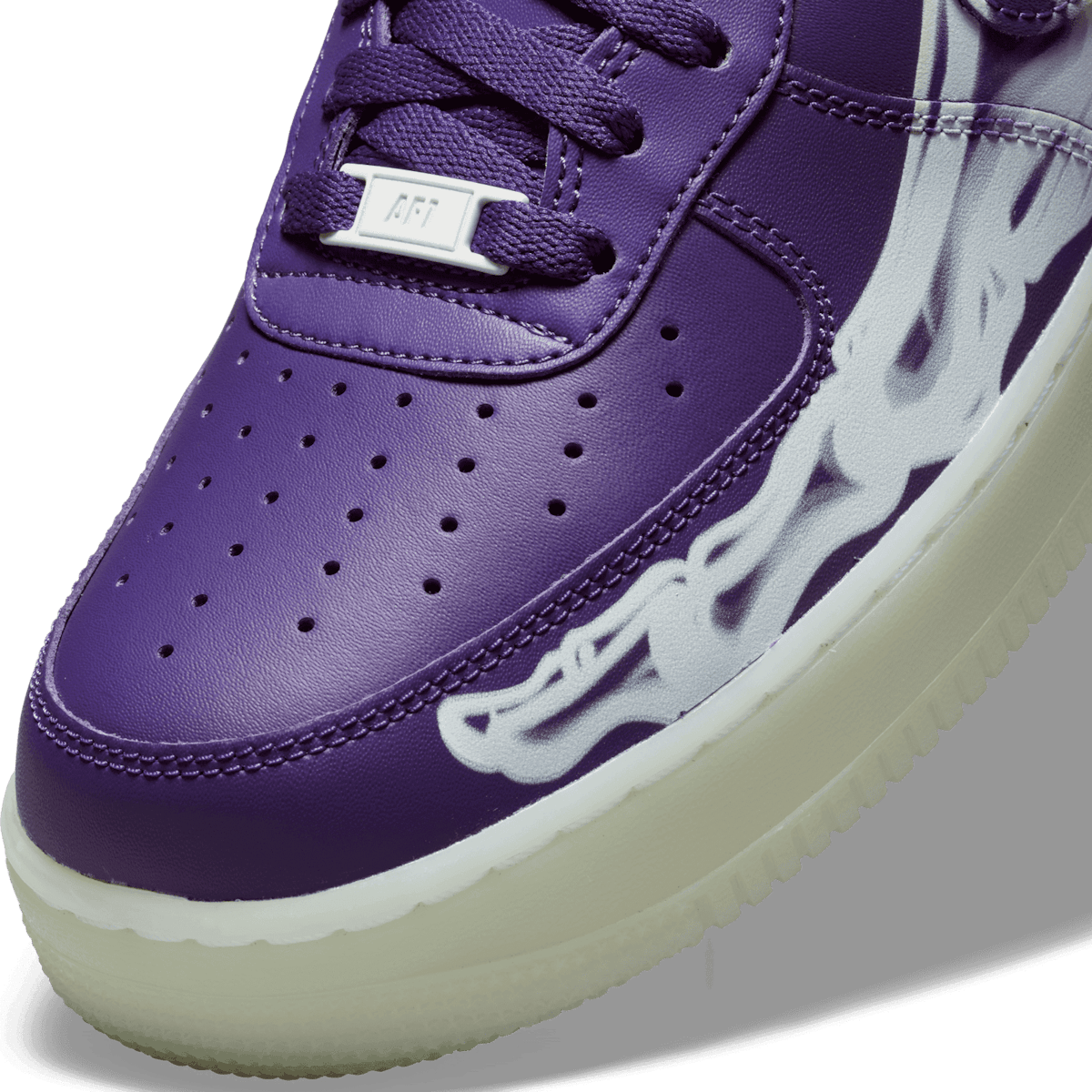 Nike Air Force 1 Low 07 QS Purple Skeleton Halloween (2021) Angle 4