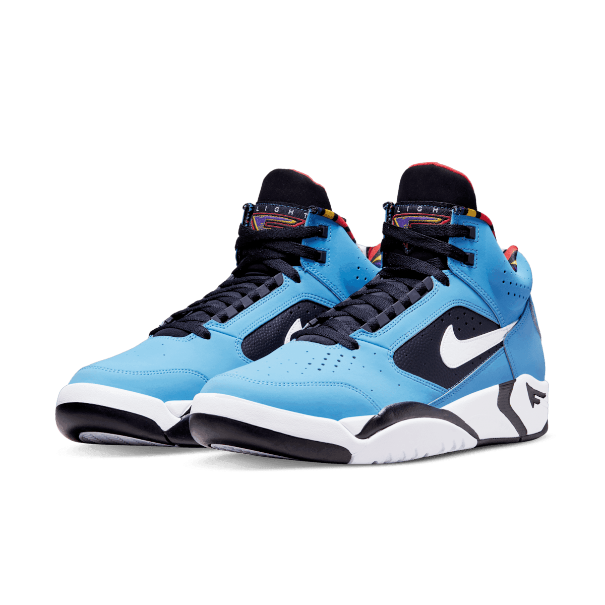 Nike Air Flight Lite Mid Shoes in Blue Angle 2