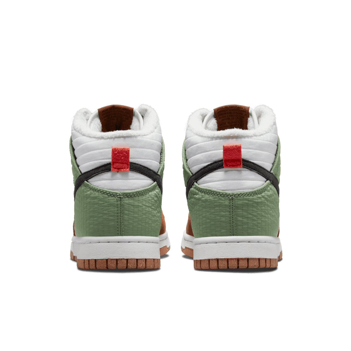 Nike Dunk High Toasty White Brown Green (W) Angle 3