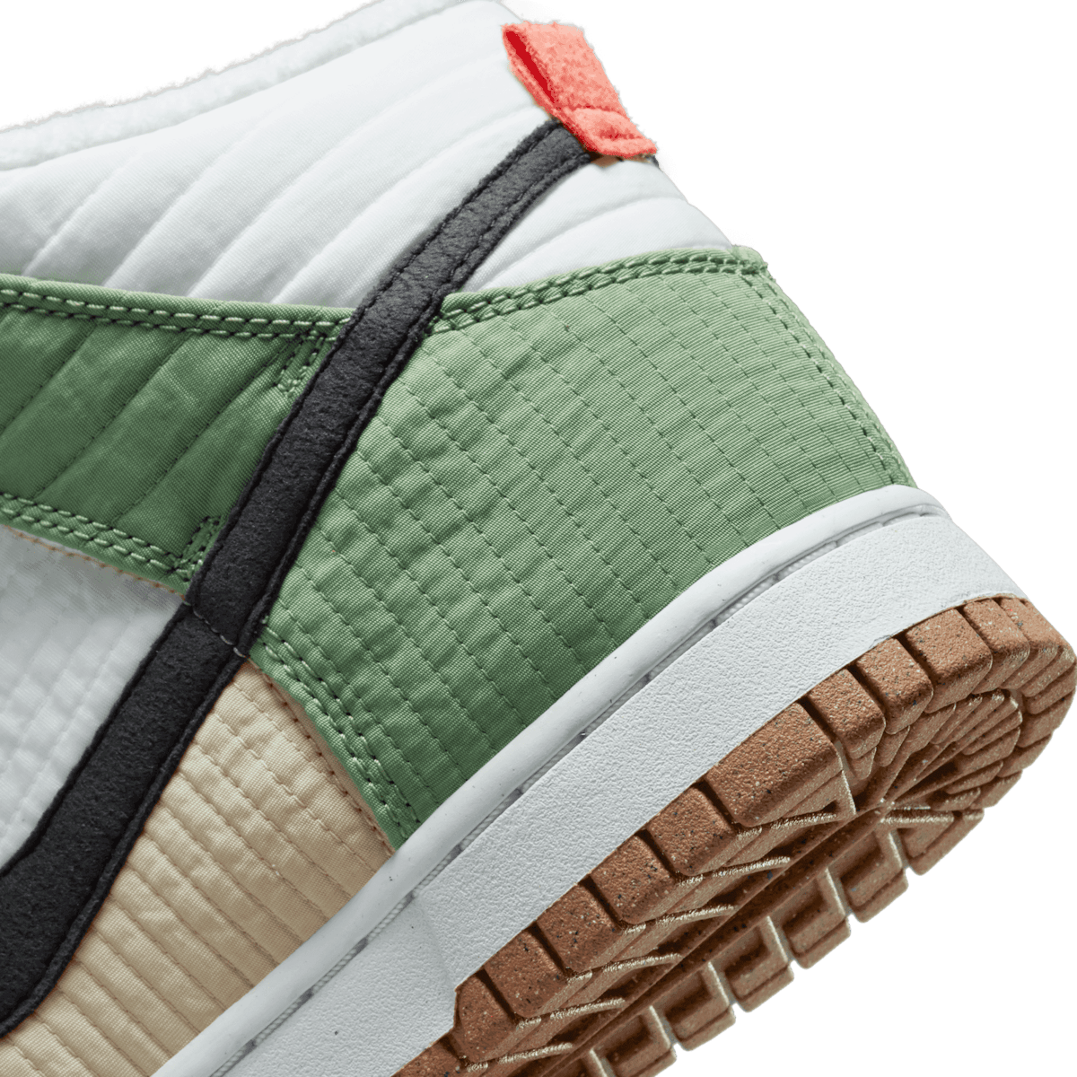 Nike Dunk High Toasty White Brown Green (W) Angle 5