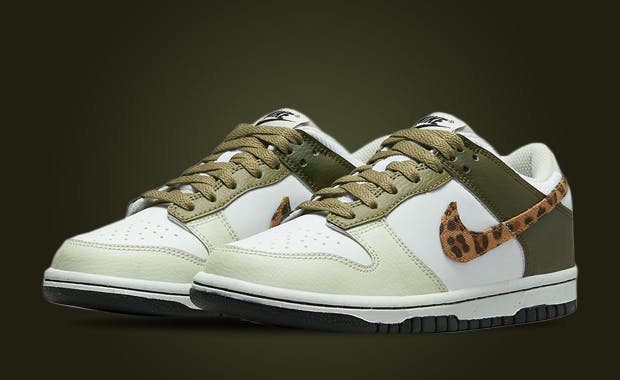 Nike Dunk Low Olive Leopard (GS) Raffles and Release Date | Sole 