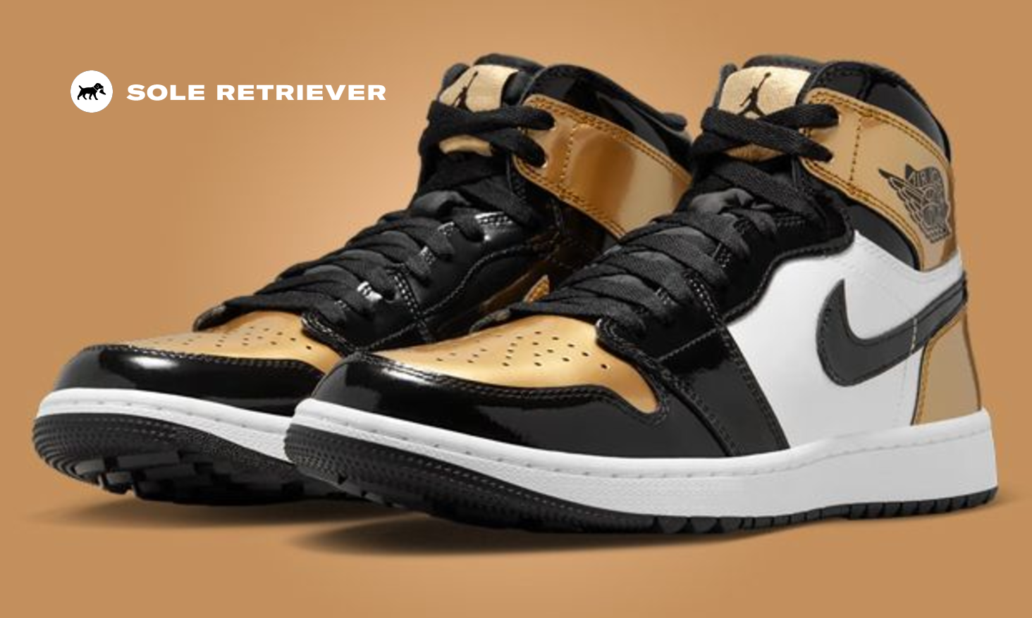 The Air Jordan 1 High Golf Patent Gold Toe Releases December 2024