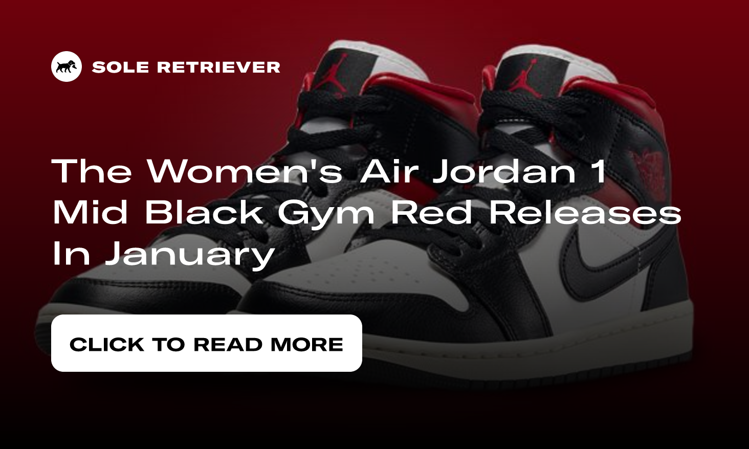 The Women's Air Jordan 1 Mid Black Gym Red Releases In January