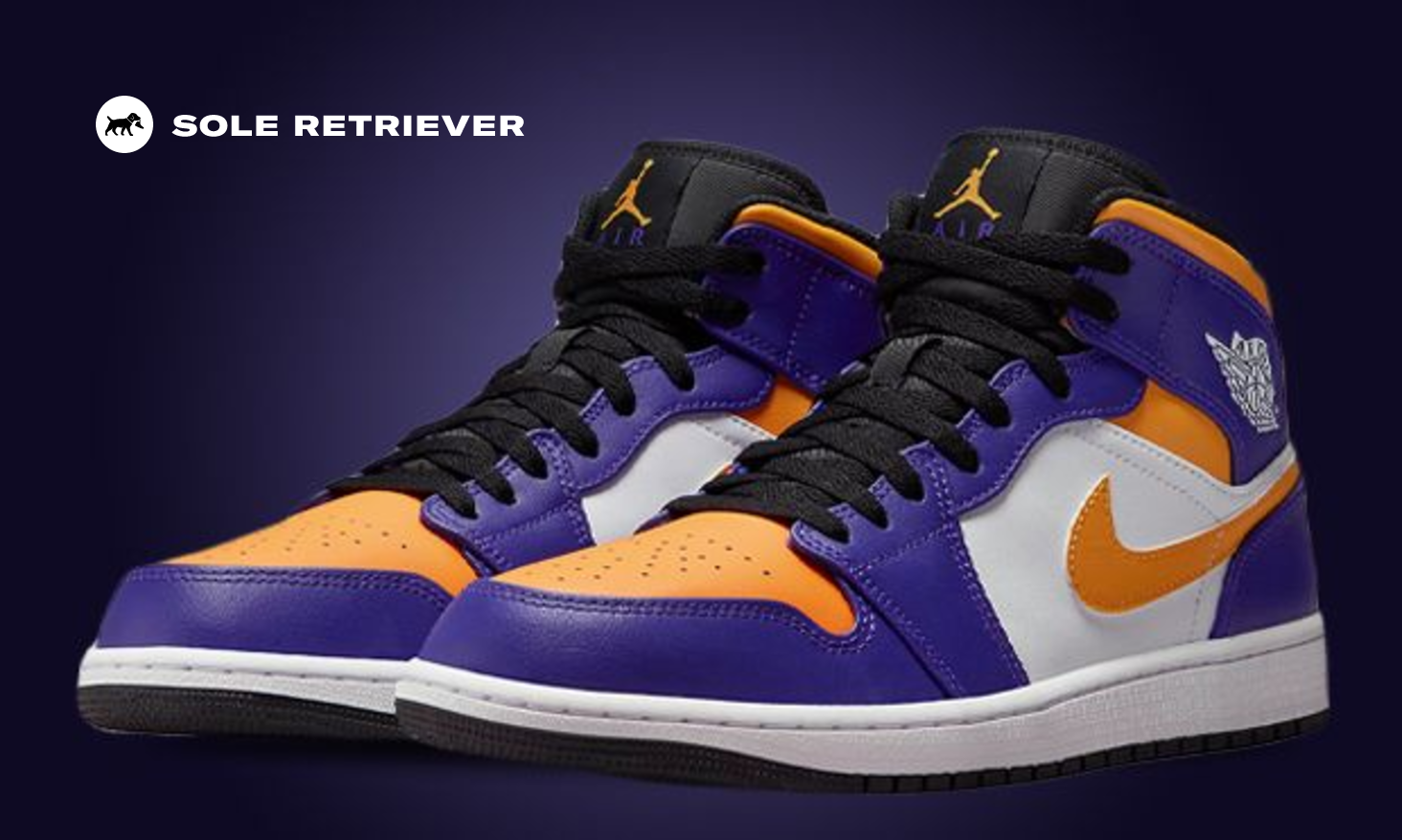 Jordan 1 mid lakers release date best sale