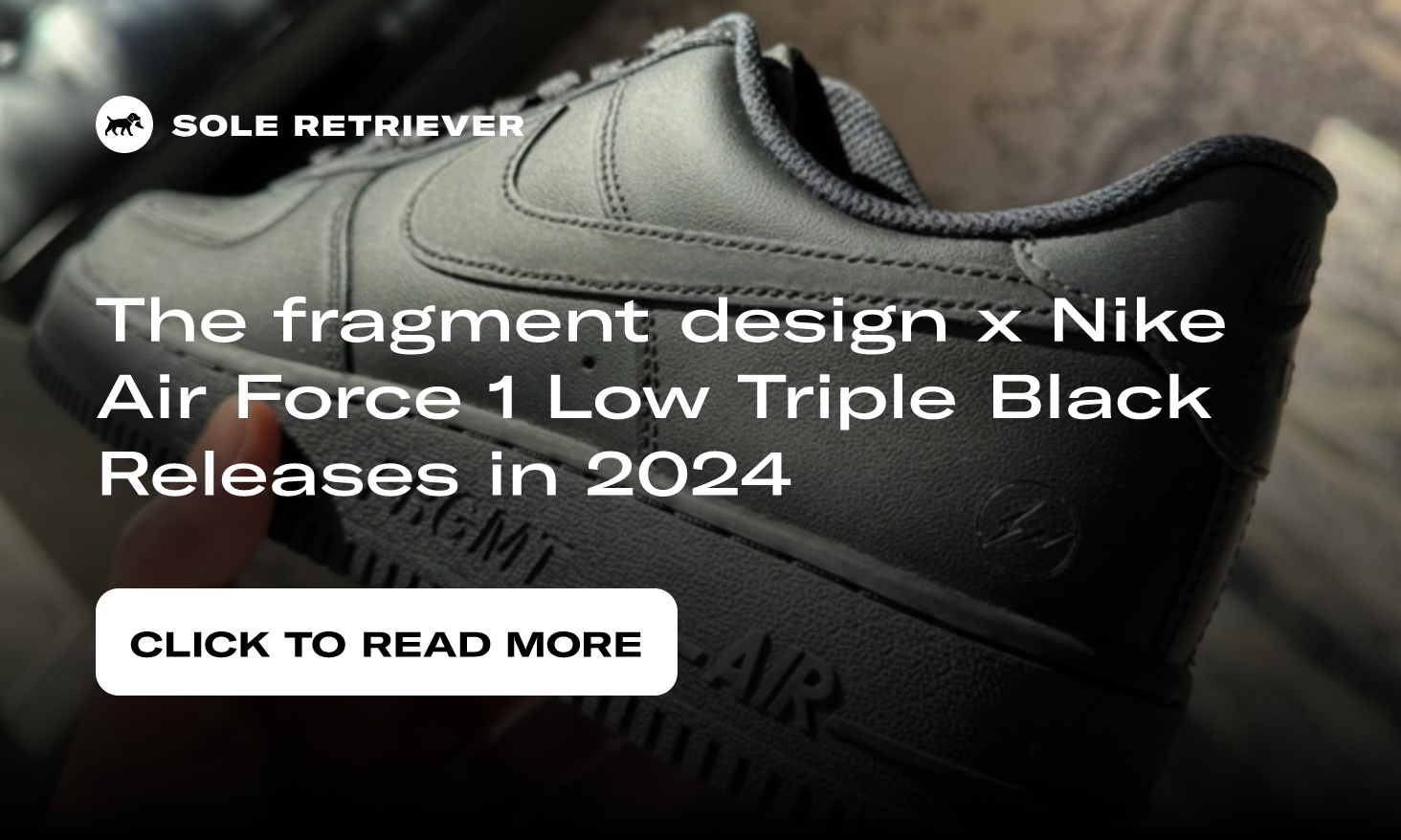 The fragment design x Nike Air Force 1 Low Triple Black Releases ...