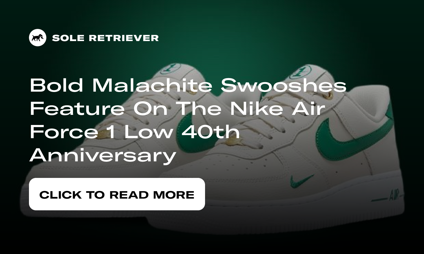 Nike Air Force 1 '07 LV8 '40th Anniversary - Sail Malachite' DQ7658-101 US 12½