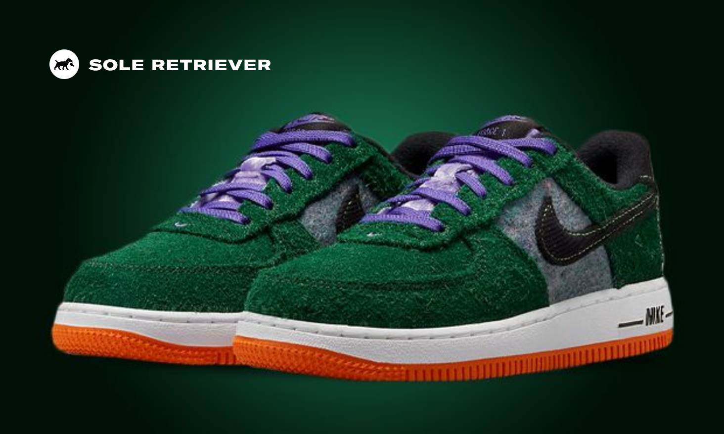 Nike Air Force 1 Low Green Shaggy Suede DZ5289-300