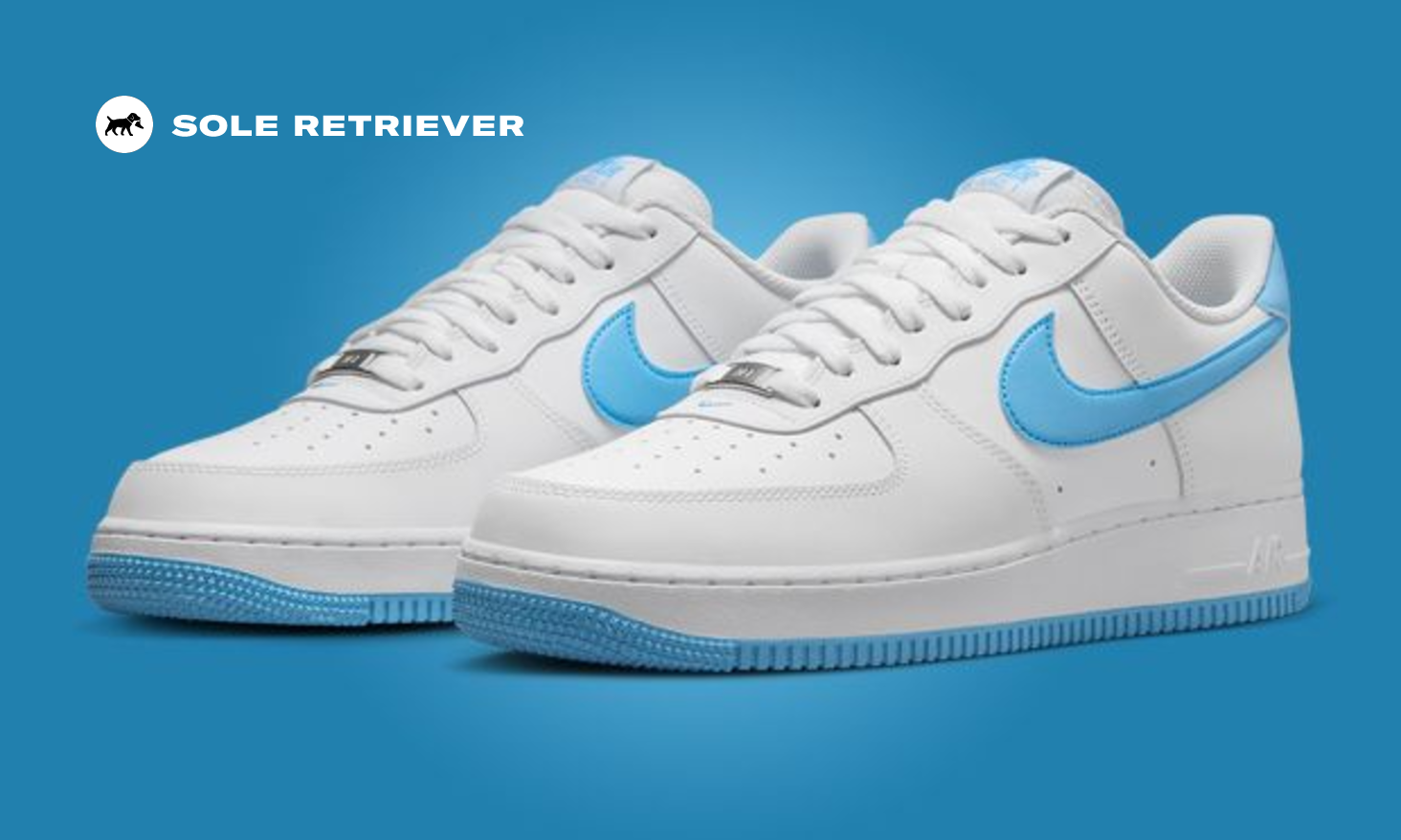 Blue and white af1 discount