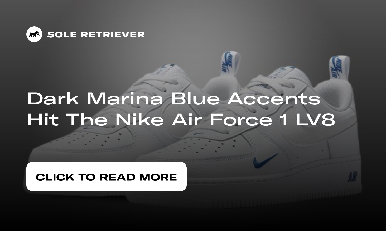 Nike Air Force 1 LV8 Reflective Swoosh White Dark Marina Blue FB8971-100