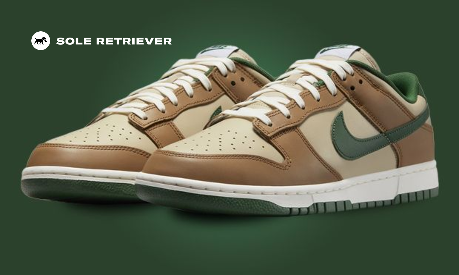 brown and green nike dunks