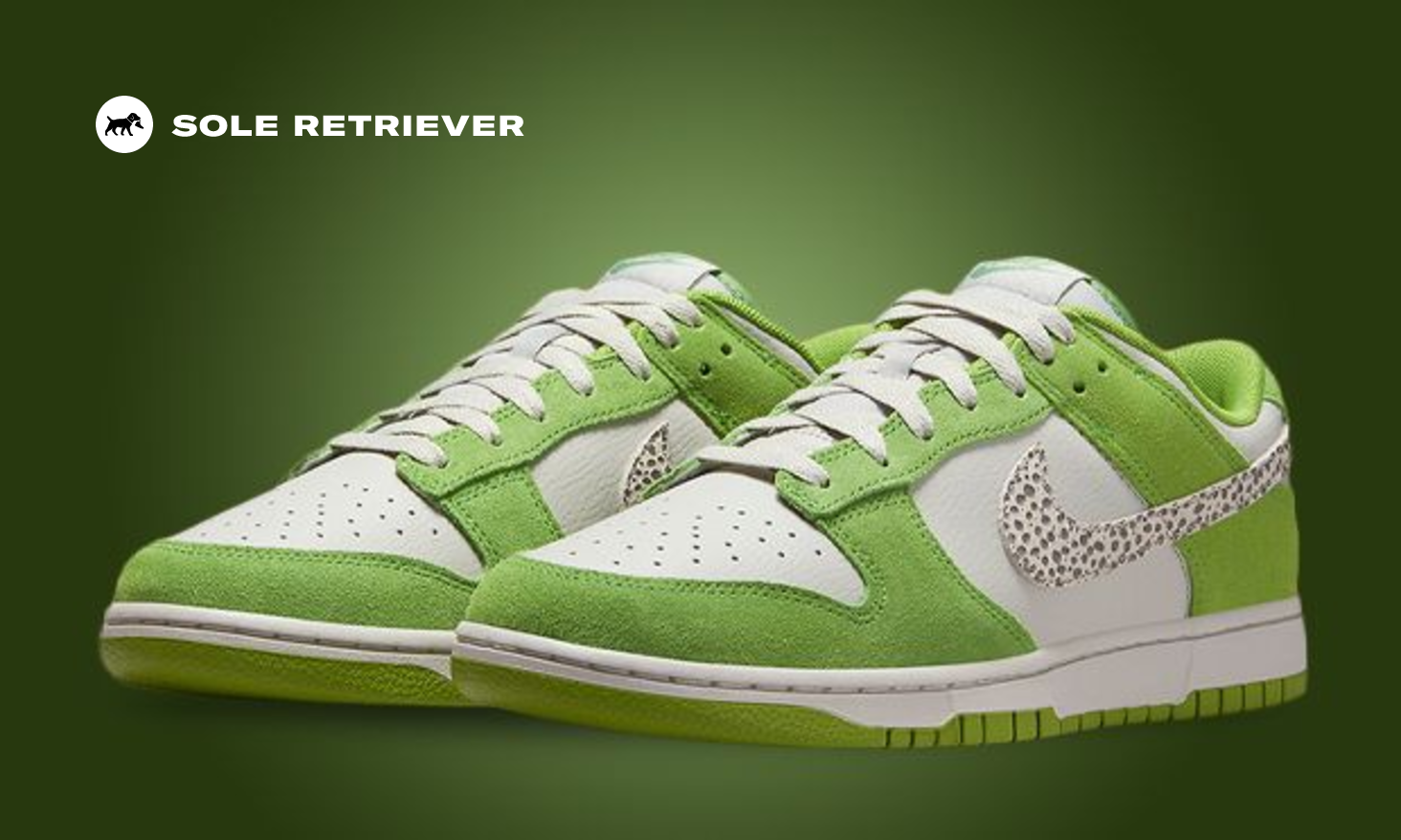 Safari Swooshes Appear On The Nike Dunk Low Chlorophyll