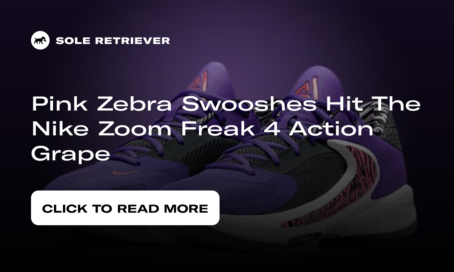 Pink Zebra Swooshes Hit The Nike Zoom Freak 4 Action Grape