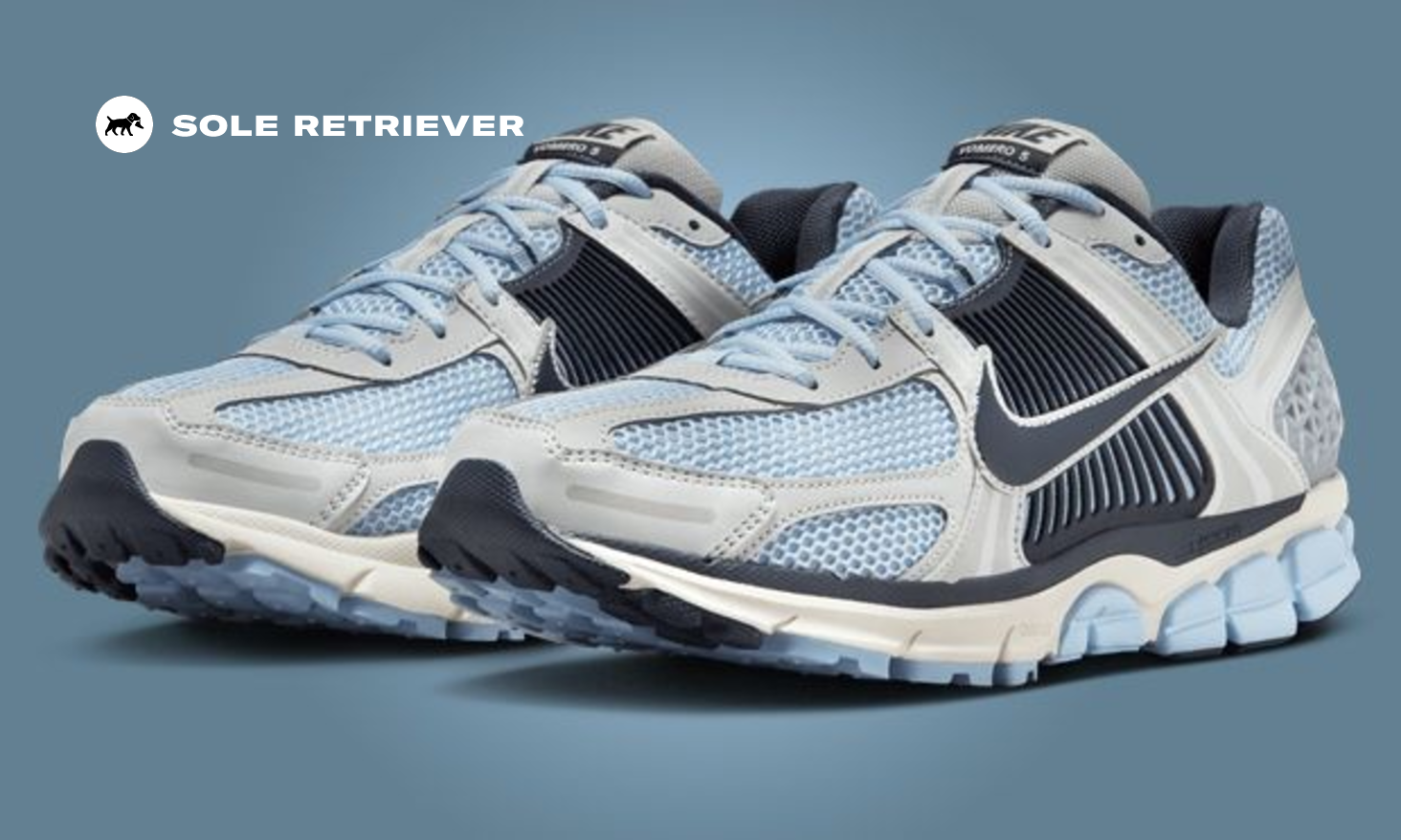 The Nike Zoom Vomero 5 Psychic Blue Thunder Blue Releases