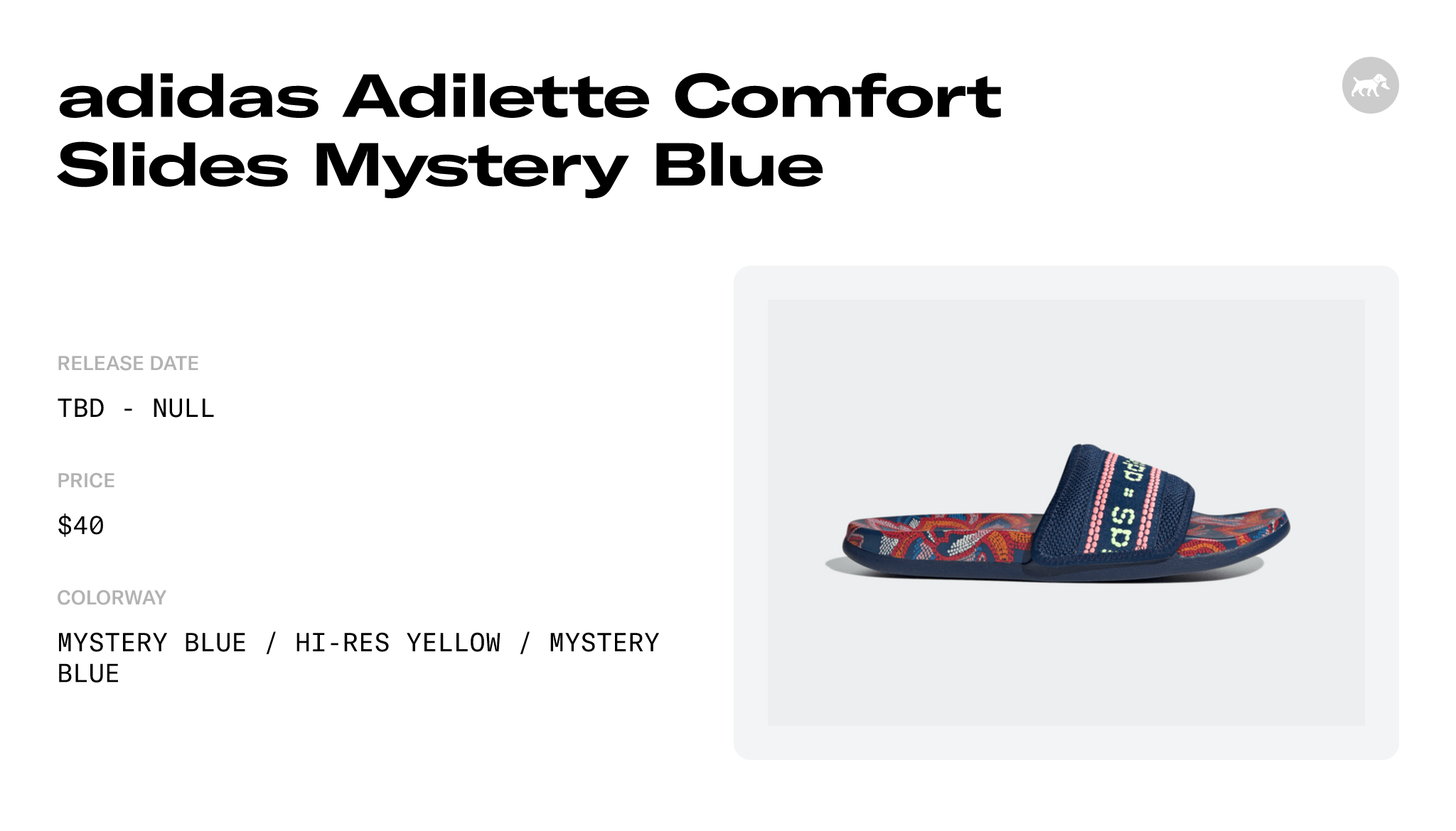 adidas Adilette Comfort Slides Mystery Blue - GV7086 Raffles and ...