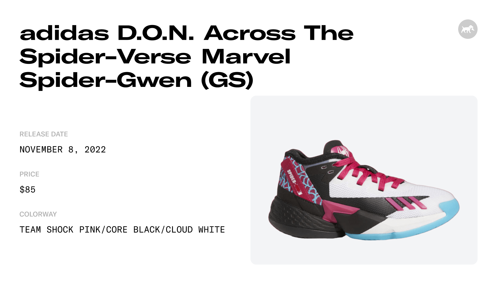 adidas D.O.N. Across The Spider-Verse Marvel Spider-Gwen (GS) - HR1625 ...