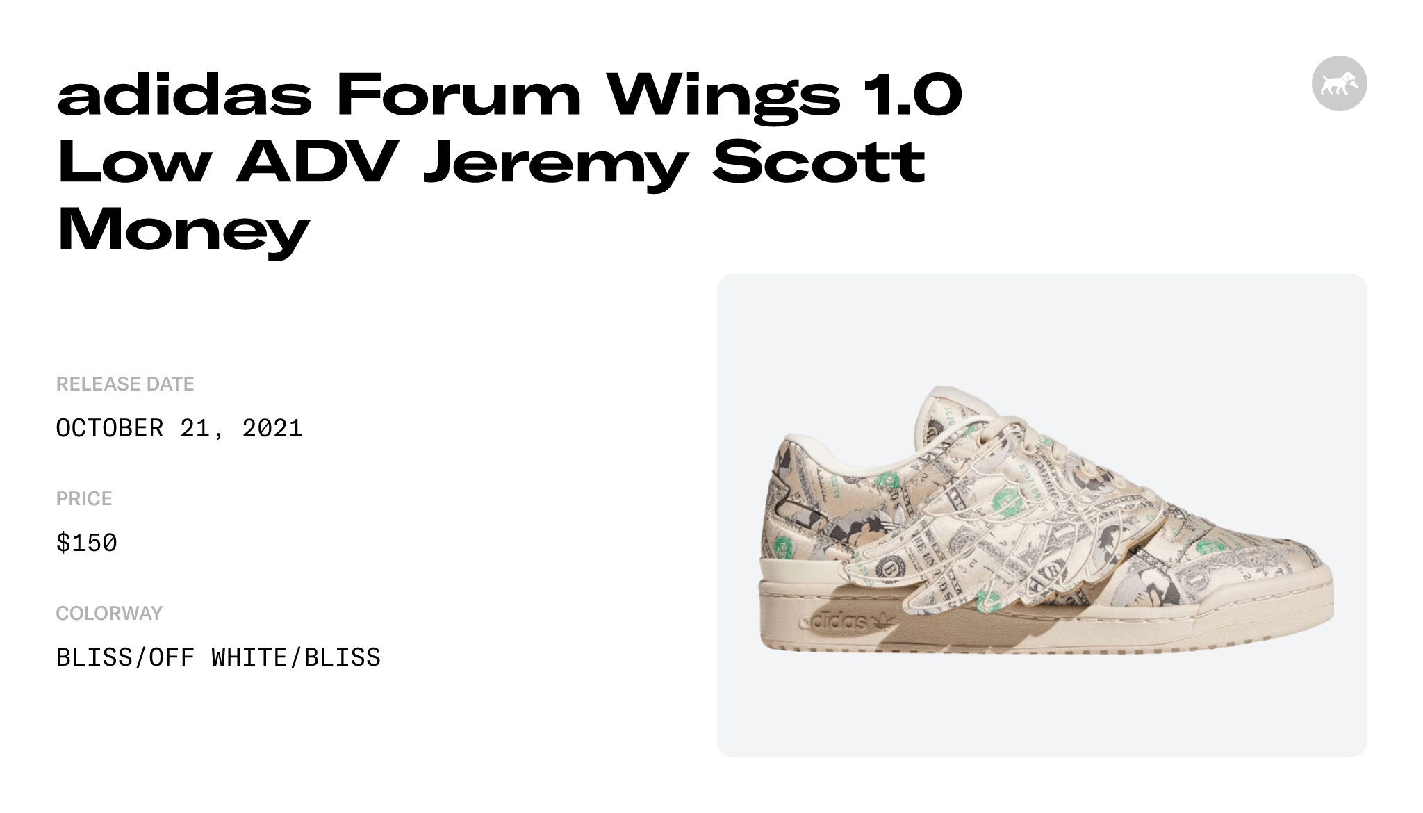 Jeremy Scott x adidas Forum Low Wings Money GX6393 Release Date - SBD